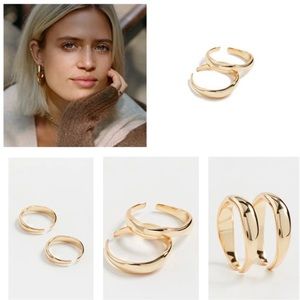 Set of Gold tone Rings 6
